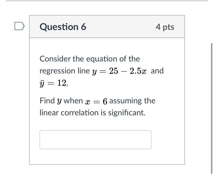 Solved D Question 6 4 pts Consider the equation of the | Chegg.com