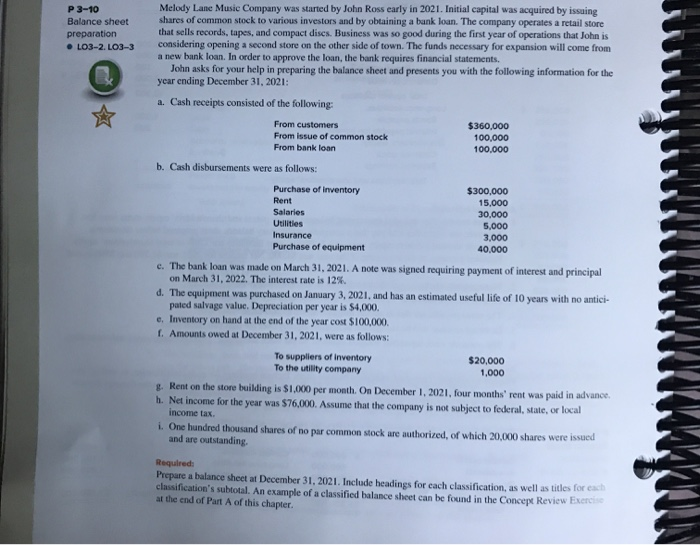 Solved Melody Lane Music Company was started by John Ross