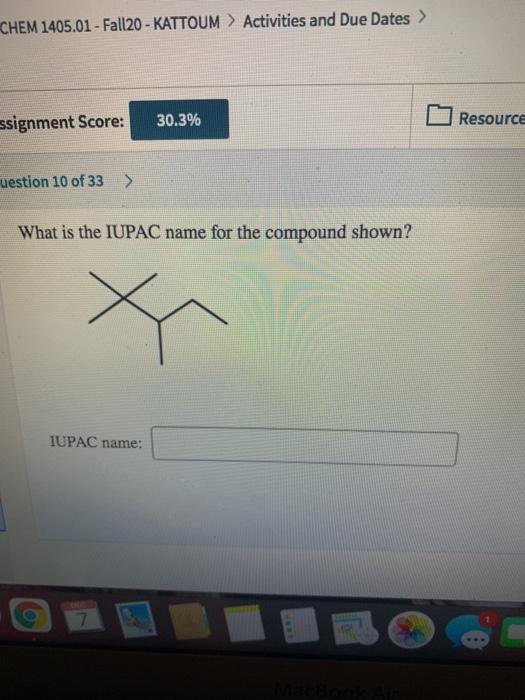 Solved Chem 1405 01 Fall20 Kattoum Activities And Due