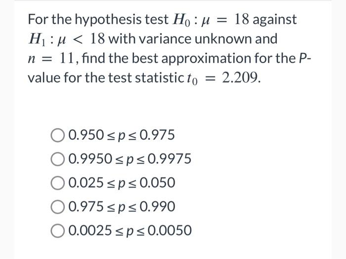 hypothesis test h0