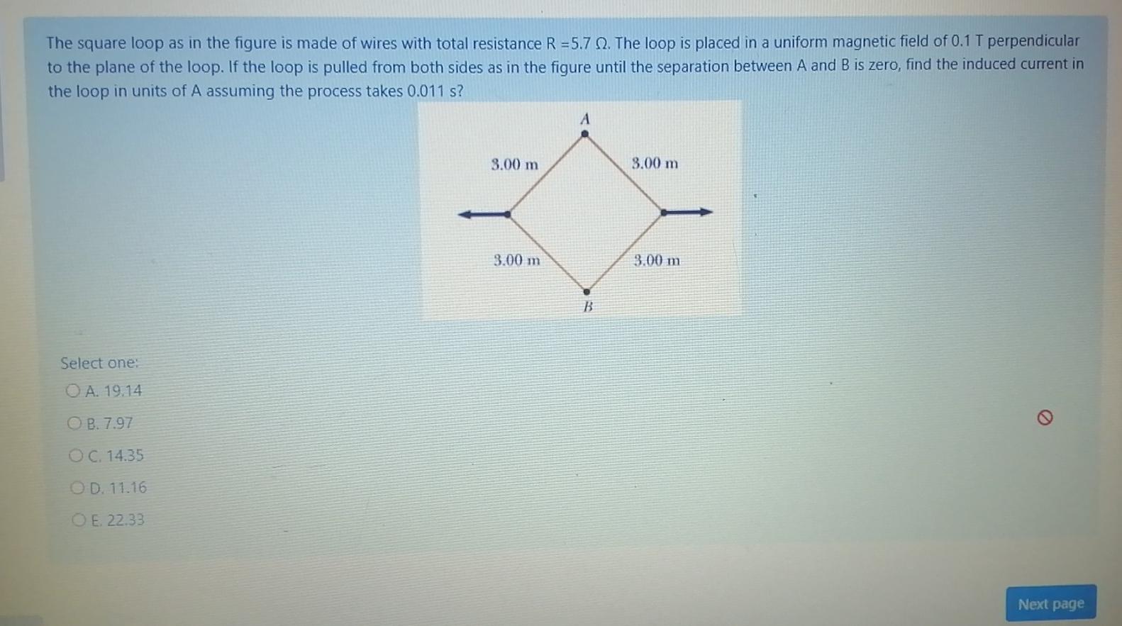 Solved The square loop as in the figure is made of wires | Chegg.com
