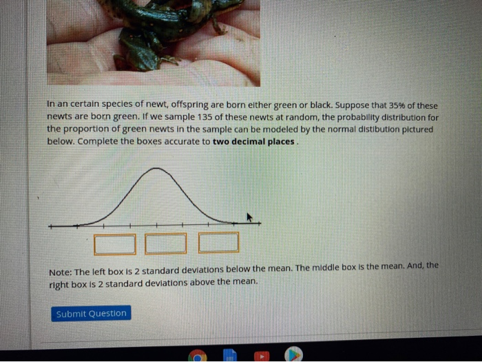 Newt Offspring Solved In an certain species of newt, offspring are born | Chegg.com