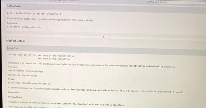 Solved Field Details coffee Type private java.lang. String | Chegg.com