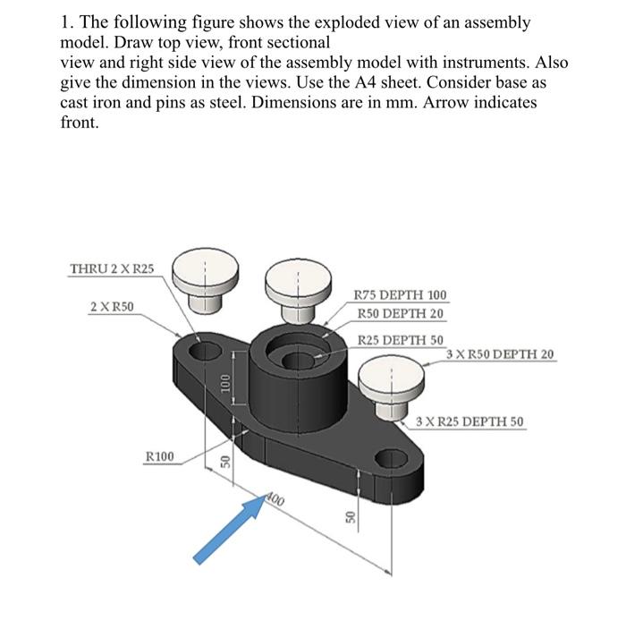 Solved 1. The Following Figure Shows The Exploded View Of An | Chegg.com