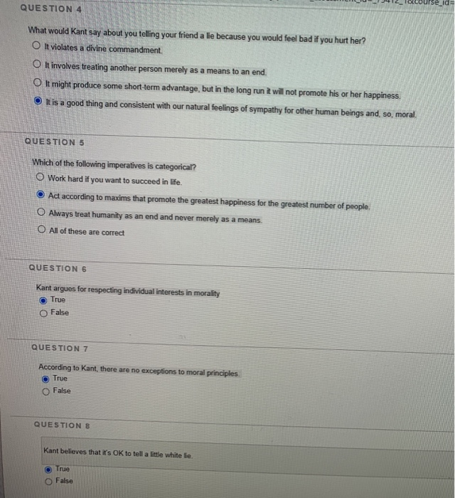 Solved QUESTION 1 What, according to Kant, gives an action | Chegg.com