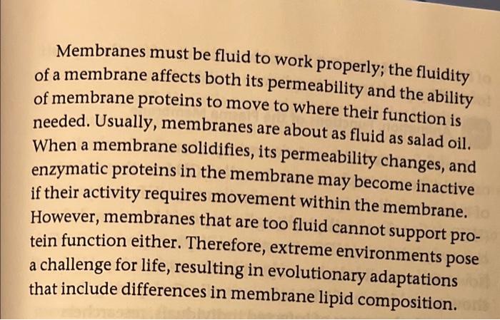 Solved The Fluidity of Membranes Membranes are not static | Chegg.com