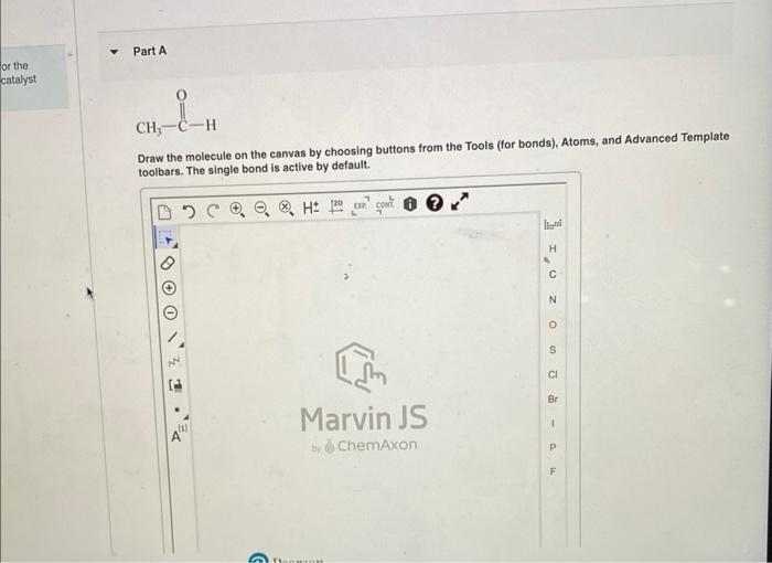 Solved Draw the molecule on the canvas by choosing buttons | Chegg.com
