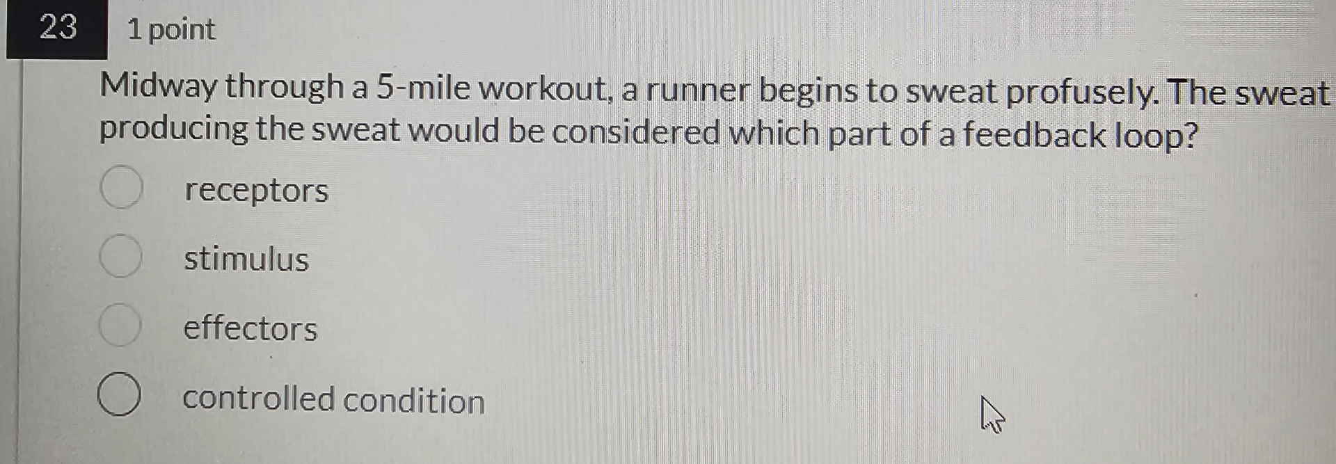 Solved 231 ﻿pointMidway through a 5mile workout, a runner