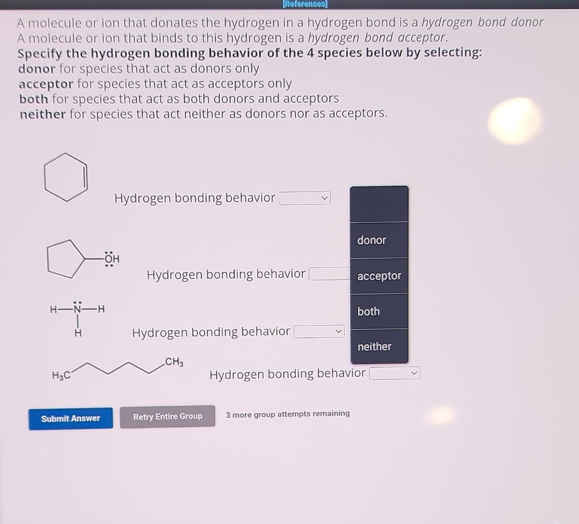 Solved A molecule or ion that donates the hydrogen in a | Chegg.com