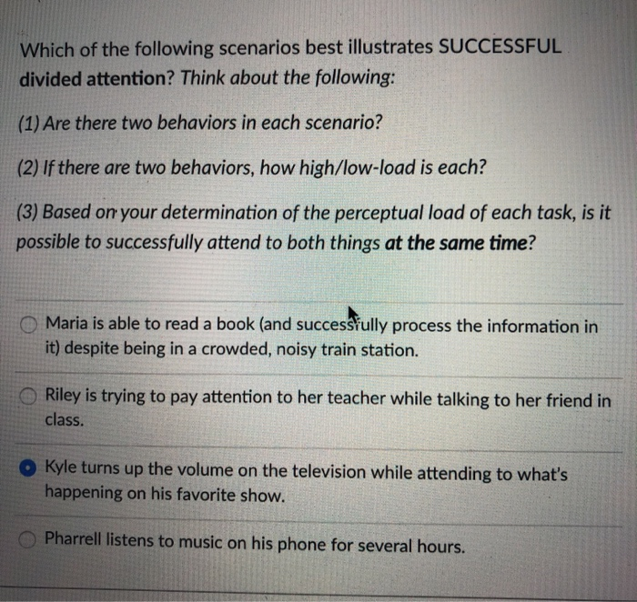 Solved Which Of The Following Scenarios Best Illustrates | Chegg.com