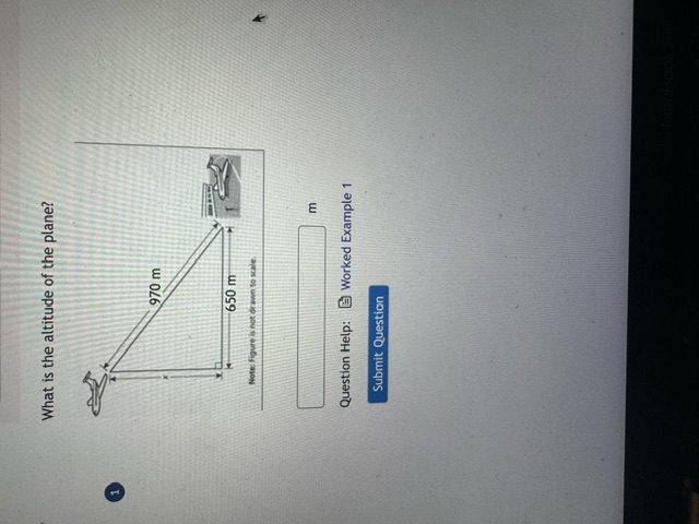 Solved What is the altitude of the plane?1mQuestion | Chegg.com
