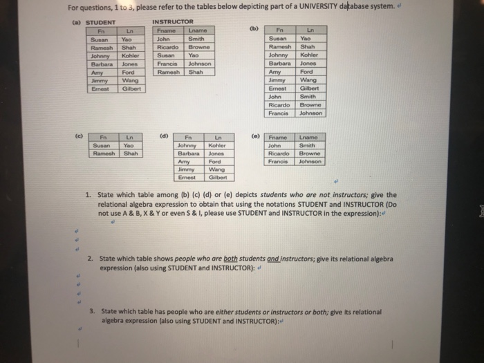 Solved For questions, 1 to 3, please refer to the tables | Chegg.com