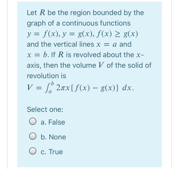 Solved Let R be the region bounded by the graph of a | Chegg.com