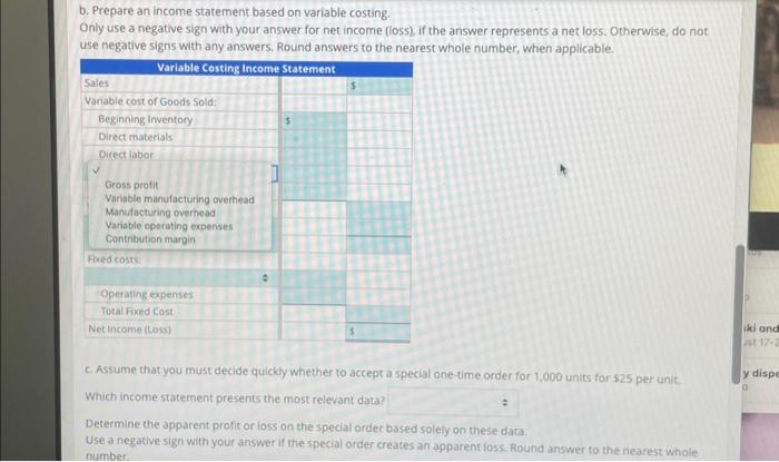 Solved Variable and Absorption Costing Summarized data for | Chegg.com