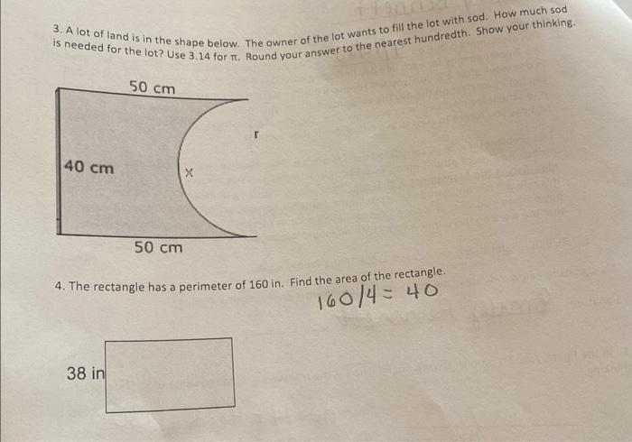 Solved 3. A lot of land is in the shape below. The owner of | Chegg.com