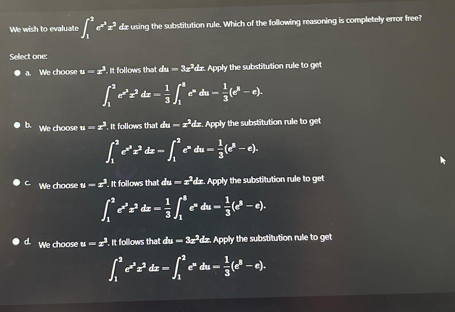 Solved We wish to evaluate ∫12ex3x2dx ﻿using the | Chegg.com