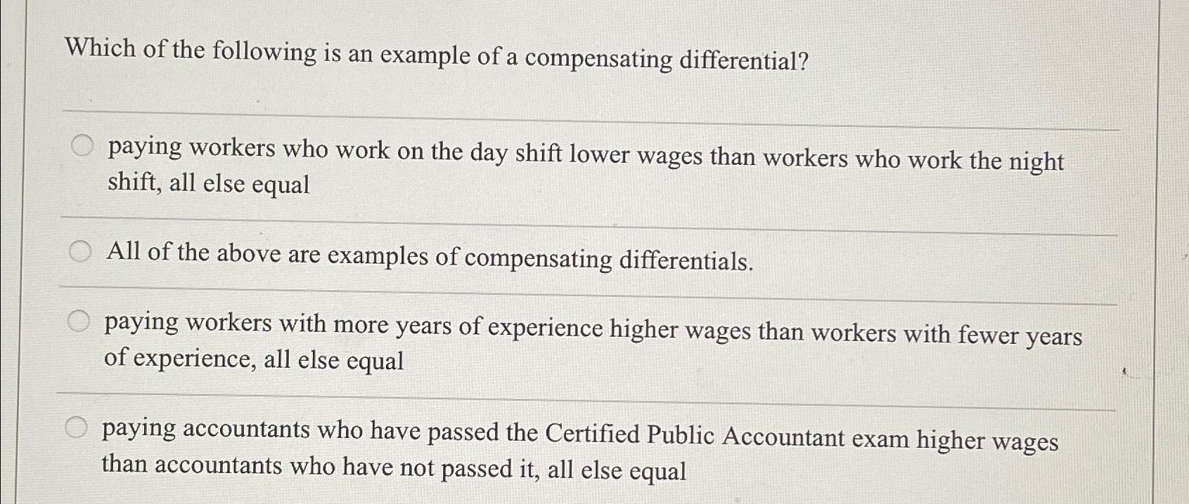 Solved Which of the following is an example of a | Chegg.com