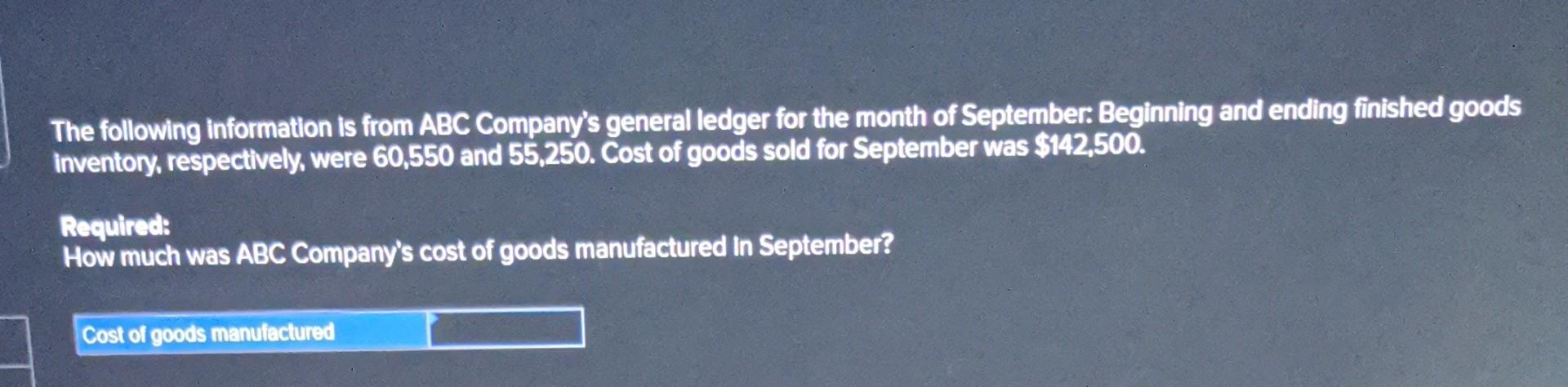 Solved The Following Information Is From ABC Company s Chegg