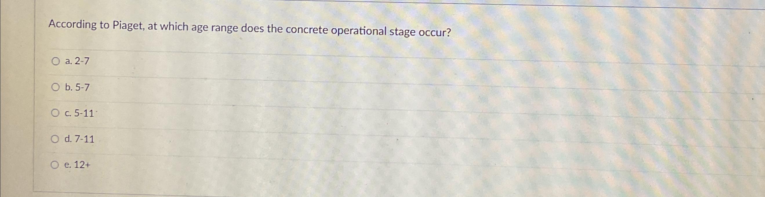 Age of on sale concrete operational stage