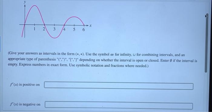 Solved 2 3 56 Give your answers as intervals in the form