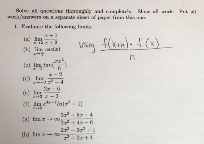 Solved Solve all questions thoroughly and completely. Show | Chegg.com