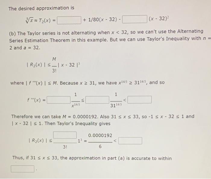Solved EXAMPLE 1 (a) Approximate the function below by a | Chegg.com