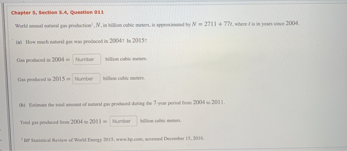 Solved Chapter 5, Section 5.4, Question 011 World Annual | Chegg.com