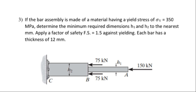 Solved If the bar assembly is made of a material having a | Chegg.com