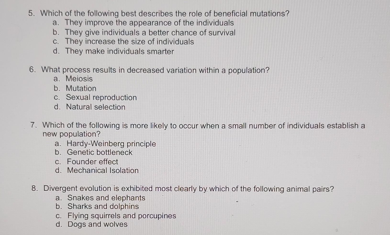 All mutations and their apperances?