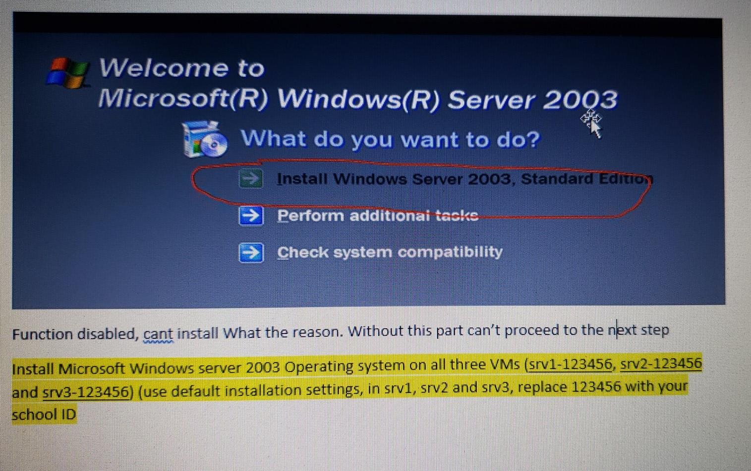 Solved Welcome to Microsoft(R) Windows(R) Server 2003 What | Chegg.com