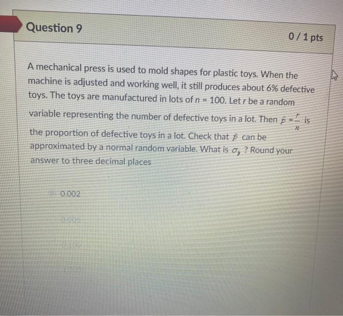 Solved rect Question 5 0/ 1 pts Suppose that x has a | Chegg.com