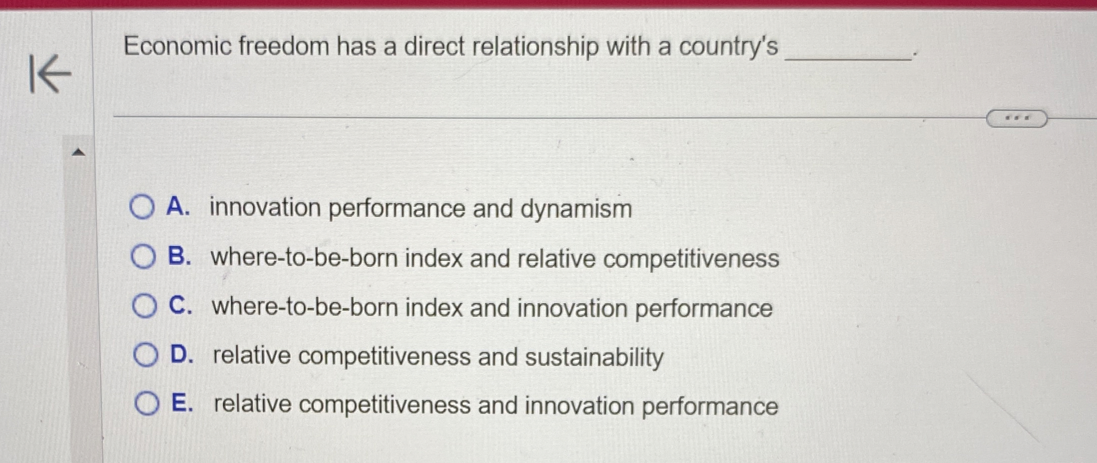 Solved Economic freedom has a direct relationship with a | Chegg.com