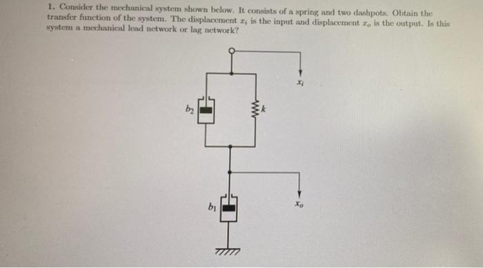 solved-1-consider-the-mechanical-system-shown-below-it-chegg