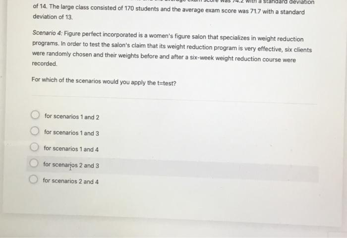 Solved Consider The Following Scenarios Which Are Related To | Chegg.com