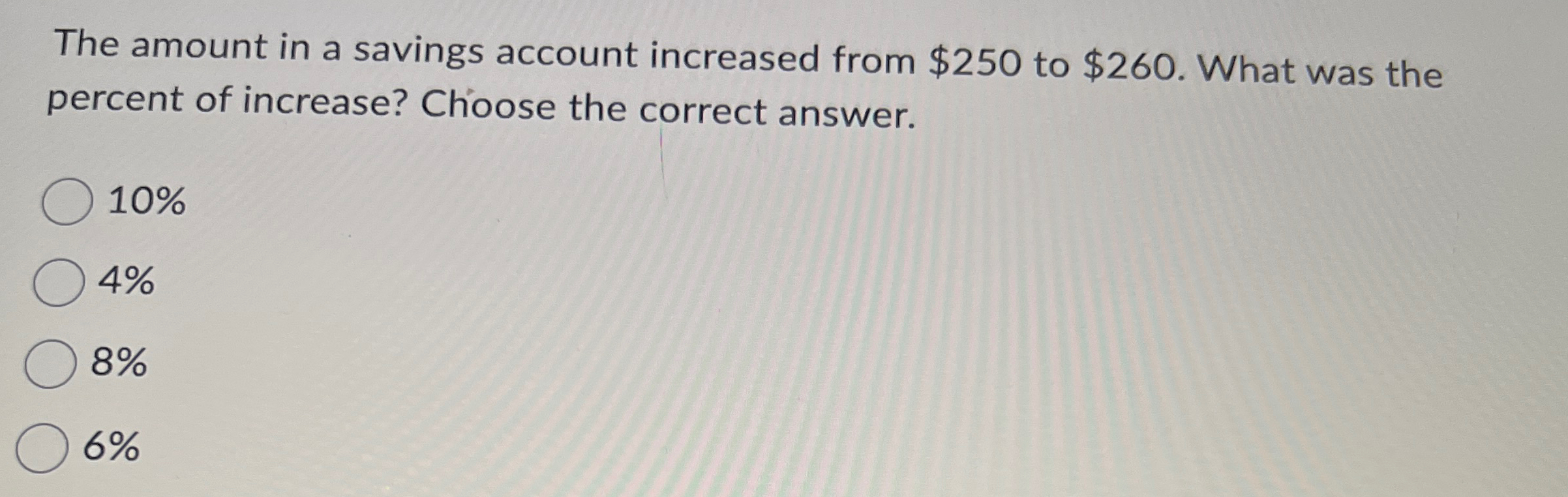 The amount in a savings account increased from $250 | Chegg.com