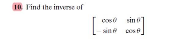 write the value of sin inverse theta cos inverse theta