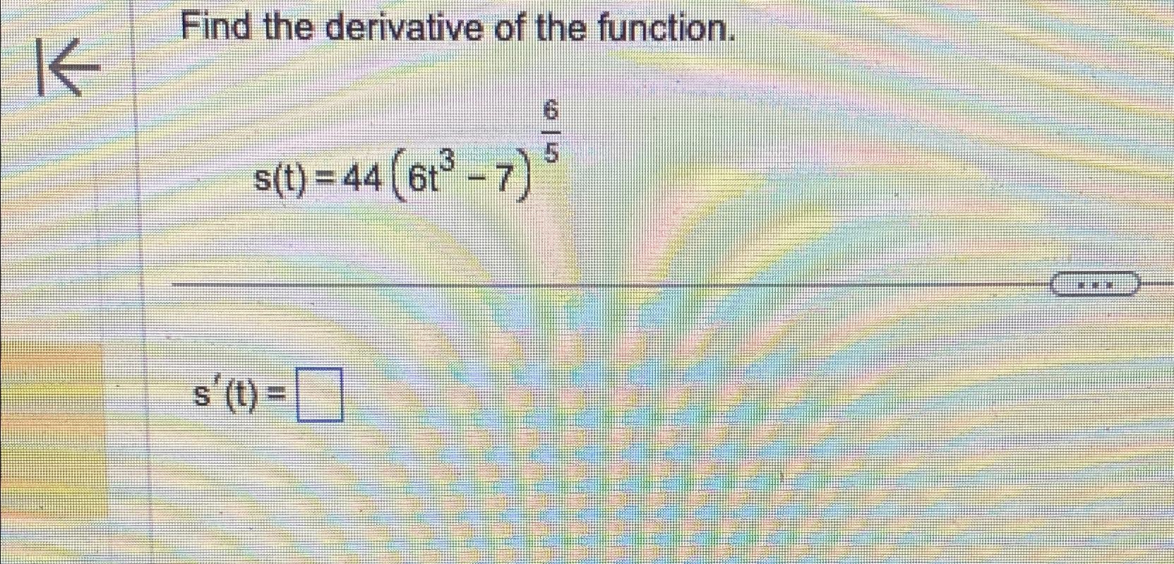 Solved Find The Derivative Of The | Chegg.com