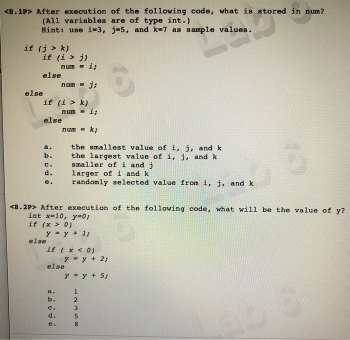Solved After execution of the following code, what is | Chegg.com