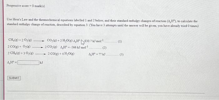 Solved Use Hess's Law And The Thermochemical Equations | Chegg.com