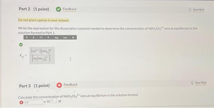 Solved this problem has 3 parts to it, i already know the | Chegg.com
