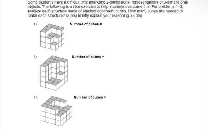 4 Stacked Congruent Cubes