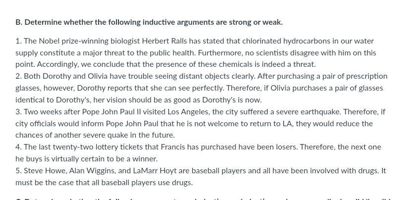 B. Determine whether the following inductive | Chegg.com