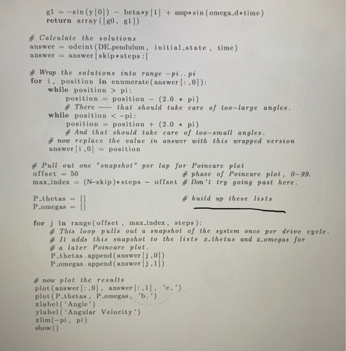 PYTHON CODE: This is code to make a poincare plot of | Chegg.com