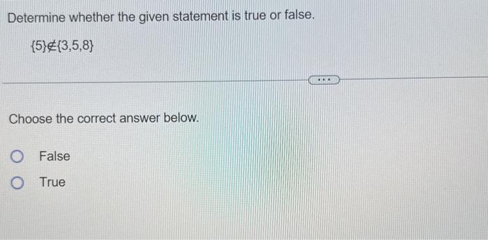 Solved Determine whether the given statement is true or | Chegg.com