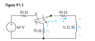 Solved In The Circuit Shown In Fig P7 3 The Switch Makes Contac Chegg Com