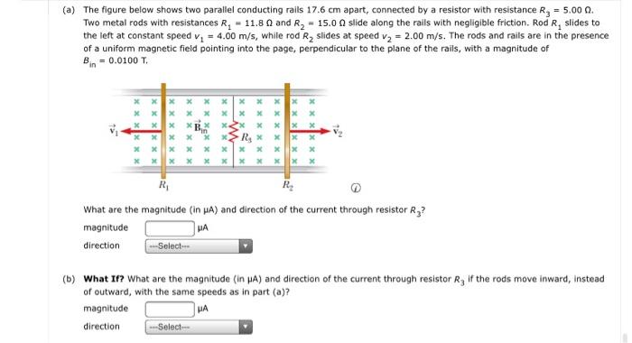 Solved (a) The figure below shows two parallel conducting | Chegg.com