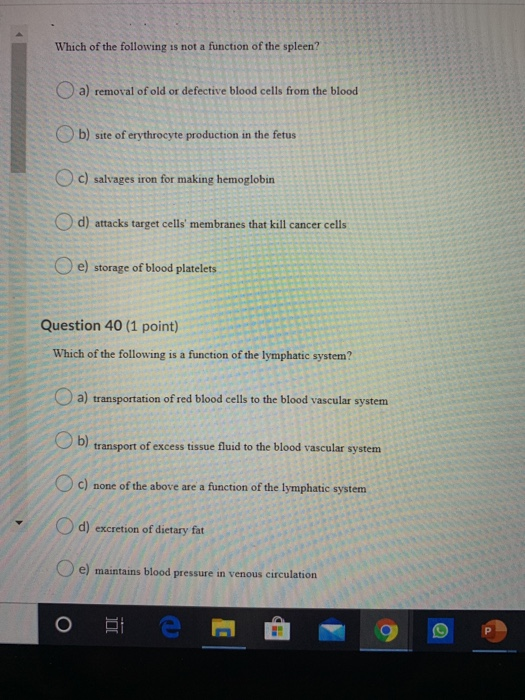 Solved Which of the following is not a function of the