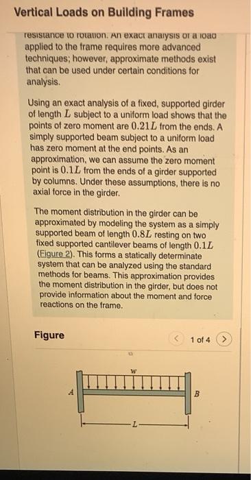 Solved Vertical Loads on Building Frames Learning Goal: To | Chegg.com