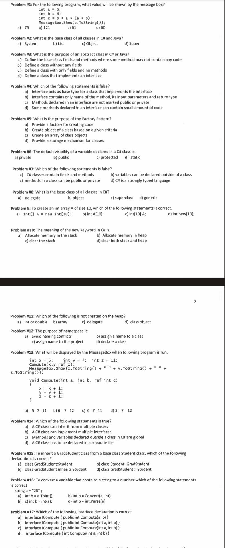 Solved i just need answers i dont want an explanation please | Chegg.com
