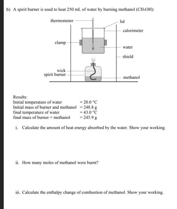 spirit burner experiment gcse